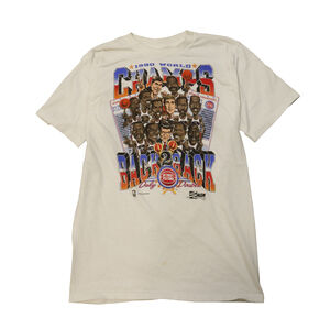Vintage Salem Sportswear Detroit Pistons Back 2 Back Champion Graphic T-Shirt Si